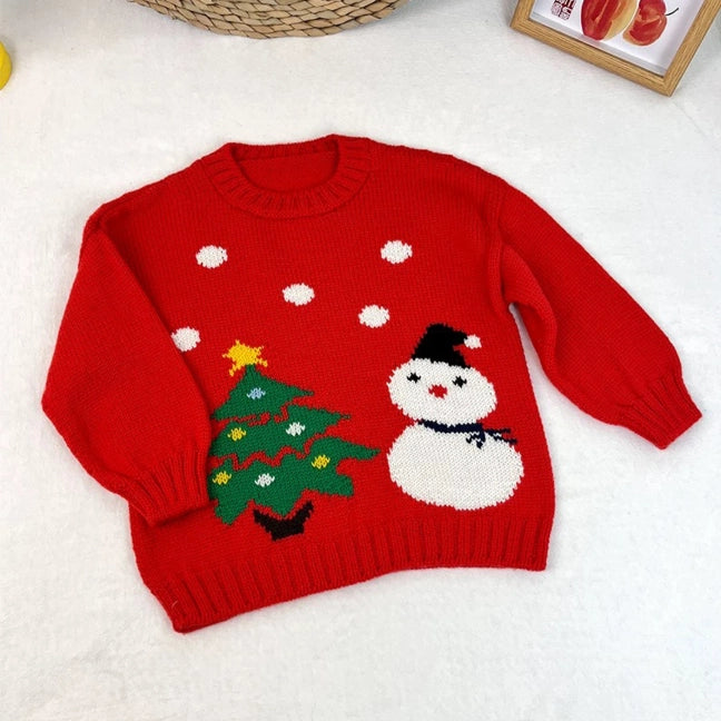 Crochet Kit - Handmade Knitting Material Kit for Kids' Christmas Sweaters