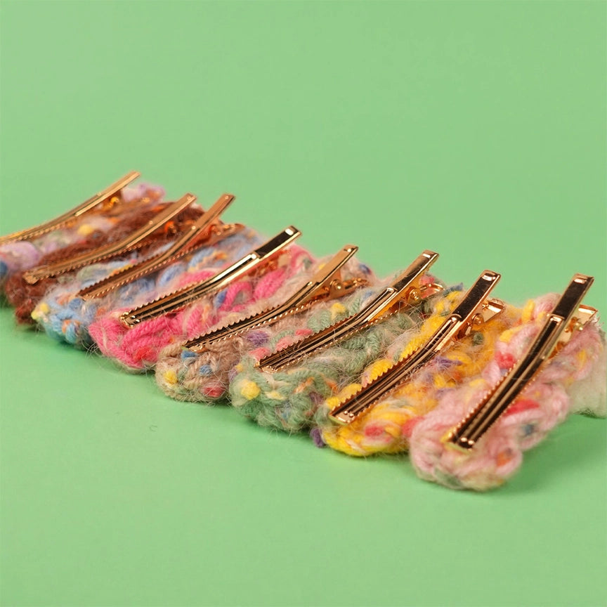 Artisan-Made - Yarn Hair Clip Multiple Colors