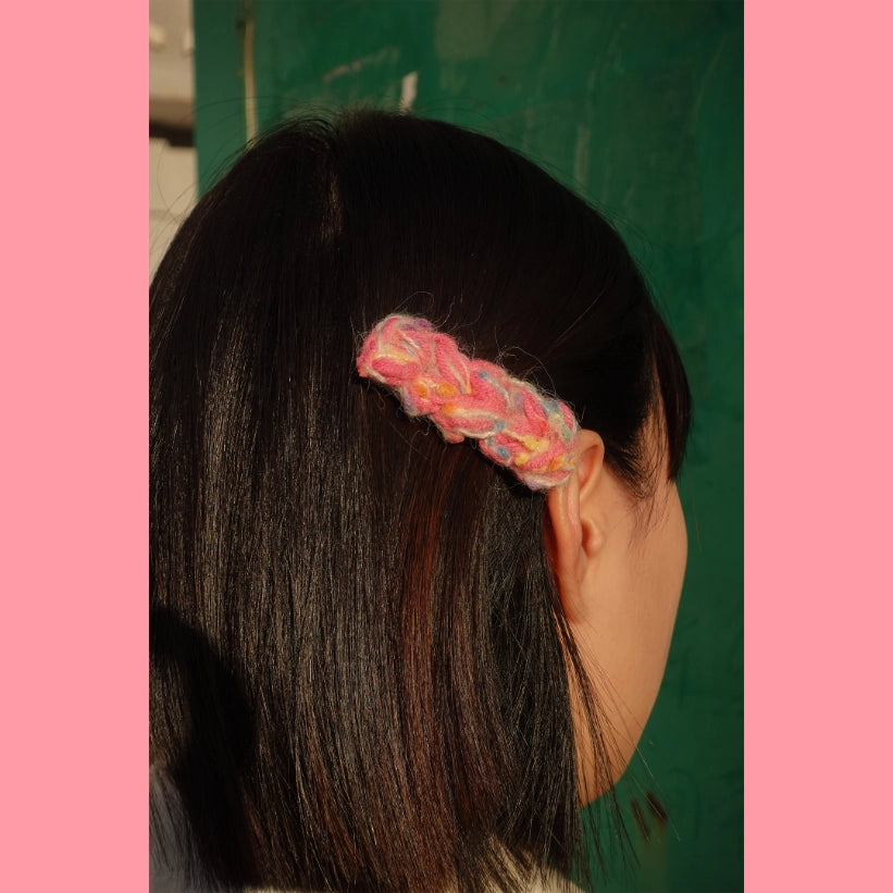 Artisan-Made - Yarn Hair Clip Multiple Colors