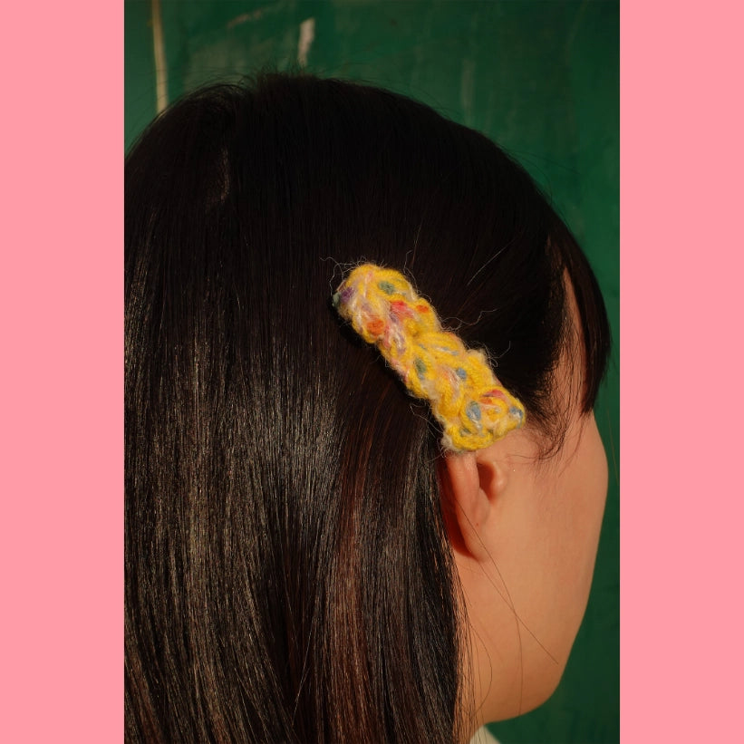 Artisan-Made - Yarn Hair Clip Multiple Colors