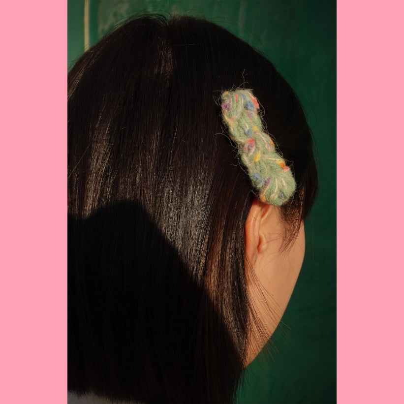 Artisan-Made - Yarn Hair Clip Multiple Colors