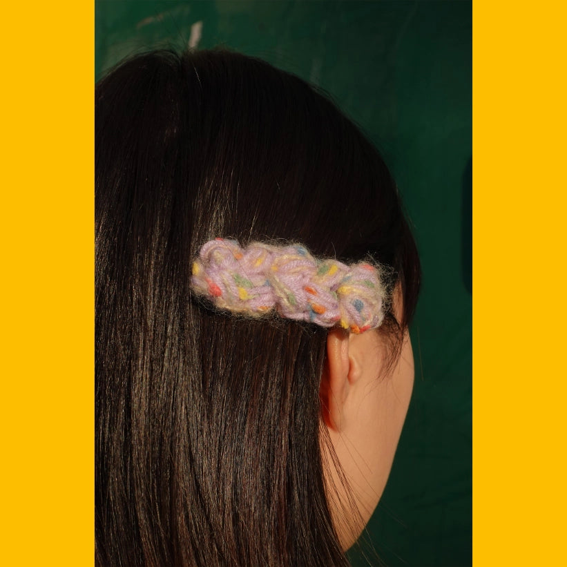 Artisan-Made - Yarn Hair Clip Multiple Colors