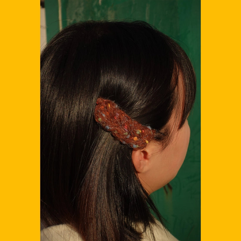 Artisan-Made - Yarn Hair Clip Multiple Colors