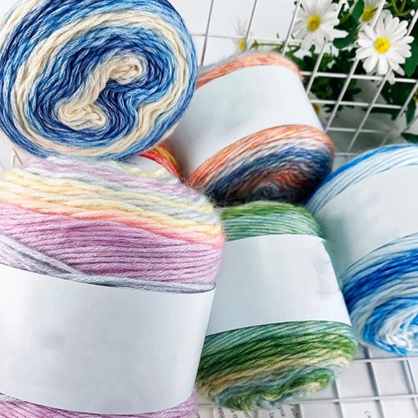 Gradient Segment-Dyed Cake Yarn 100 Grams