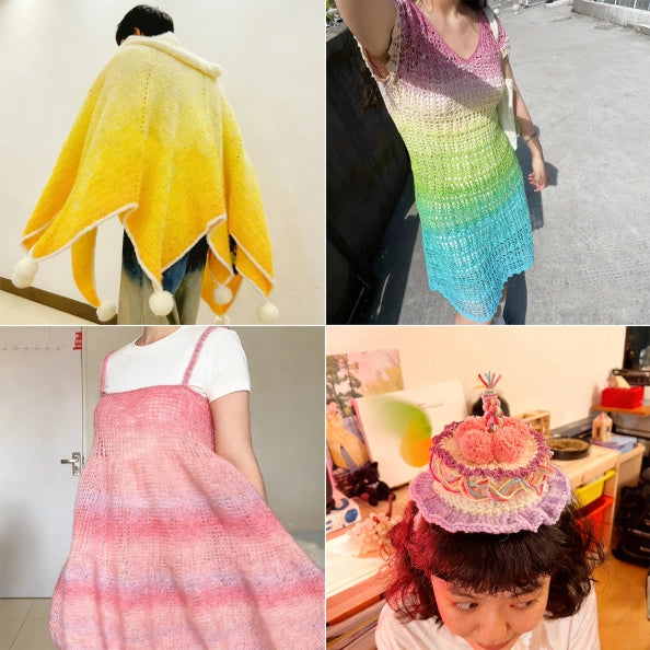 Gradient Segment-Dyed Cake Yarn 100 Grams