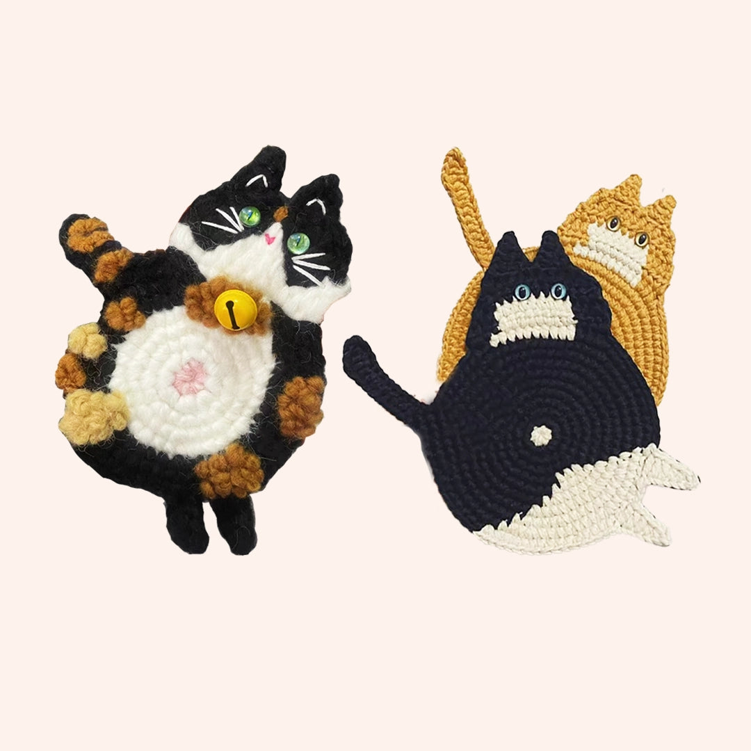 Crochet Kit - Cat-shaped Coaster