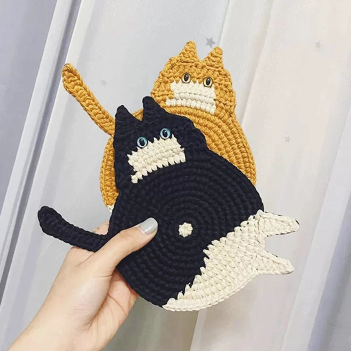 Crochet Kit - Cat-shaped Coaster