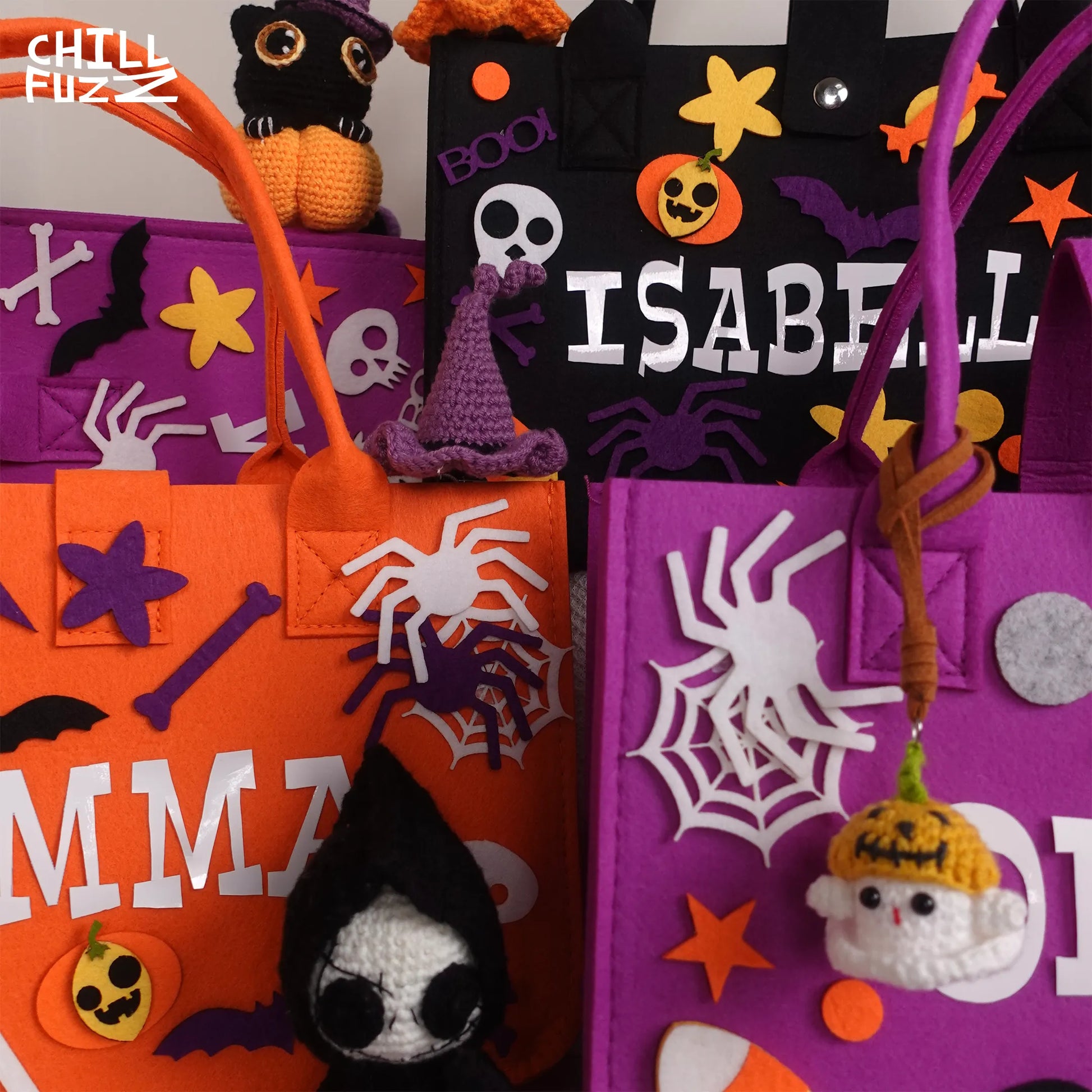 Artisan-Made -  Customized Trick or Treat Bag with Name Label