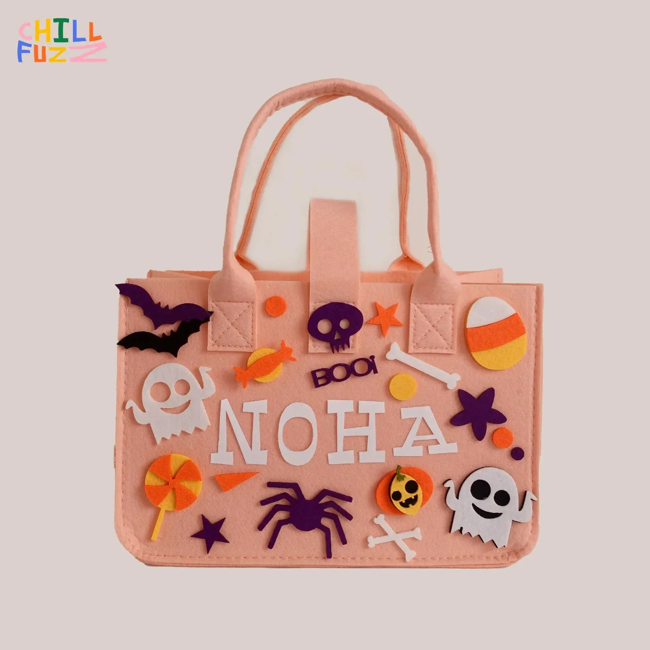 Artisan-Made -  Customized Trick or Treat Bag with Name Label
