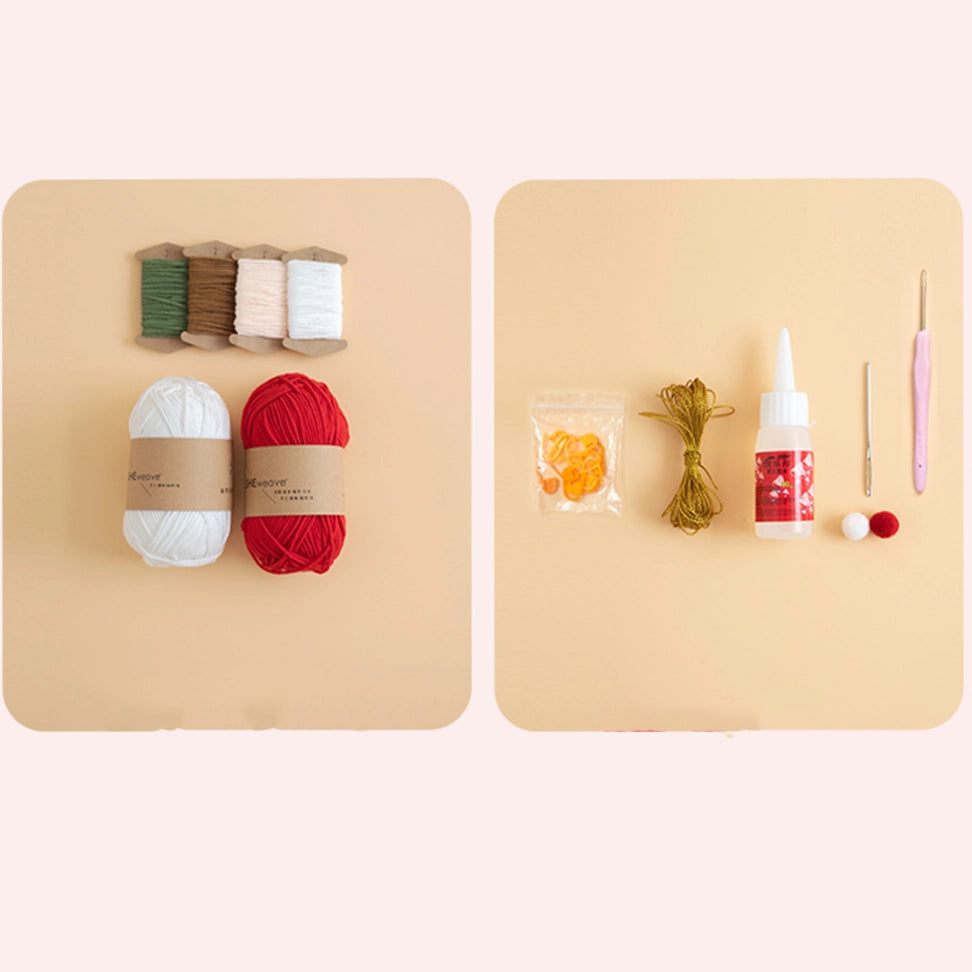 Crochet Kit - Handmade Knitting Material Kit for Kids' Christmas Scarves