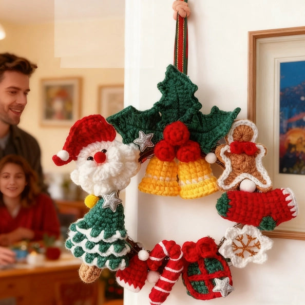 Crochet Kit - Christmas Wreath Hand-Knitting Craft Kit