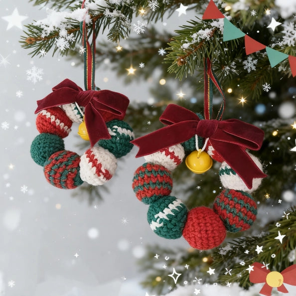 Crochet Kit - Christmas Wreath Hand-Knitting Craft Kit