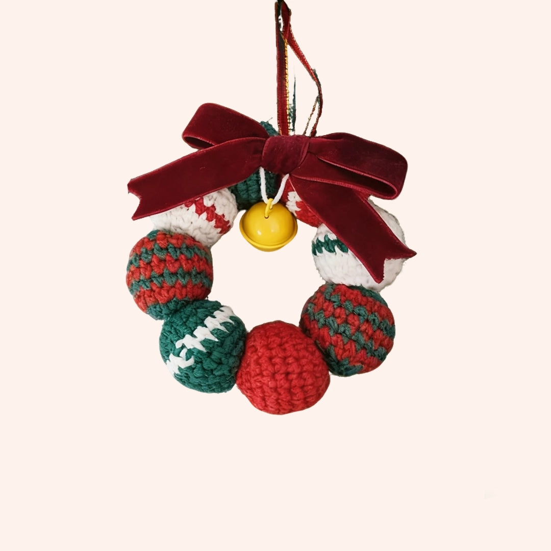 Crochet Kit - Christmas Wreath Hand-Knitting Craft Kit