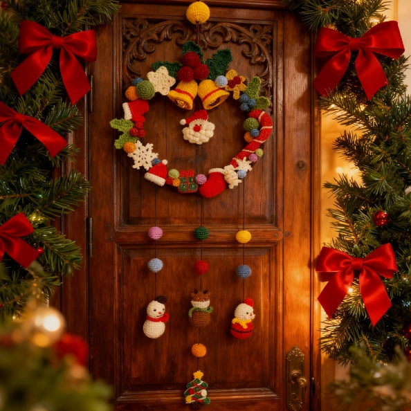 Crochet Kit - Christmas Wreath Hand-Knitting Craft Kit