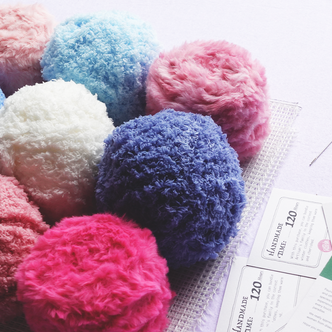 Soft Polyester Fleece Yarn 50 Grams