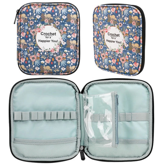 Floral Hand-Knitted Storage Bag