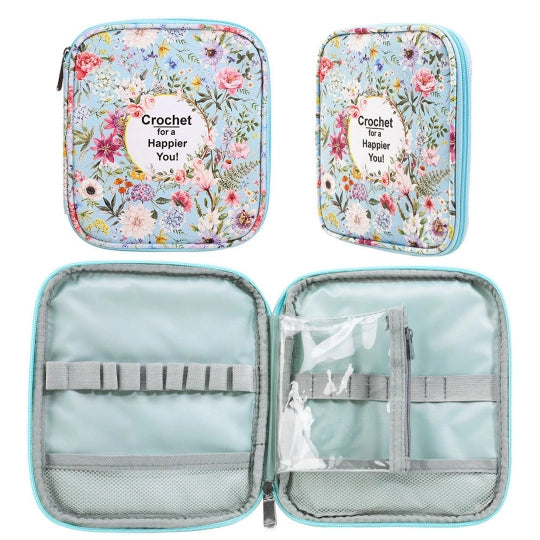 Floral Hand-Knitted Storage Bag