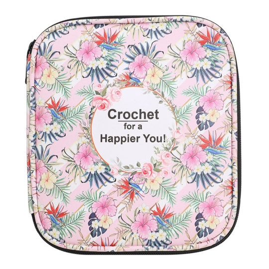 Floral Hand-Knitted Storage Bag