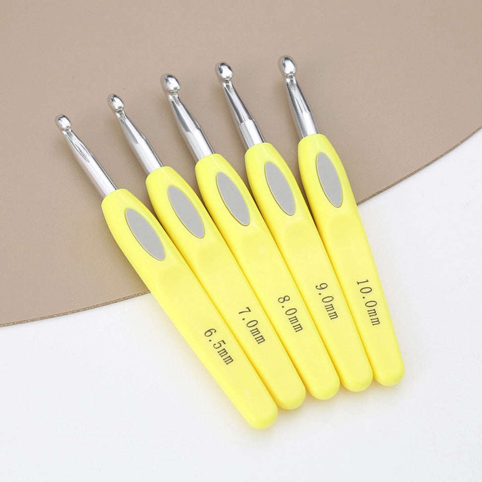 Crochet Tool - 8/13-Piece Crochet Hook Set with PUC Handles & Aluminum Needles