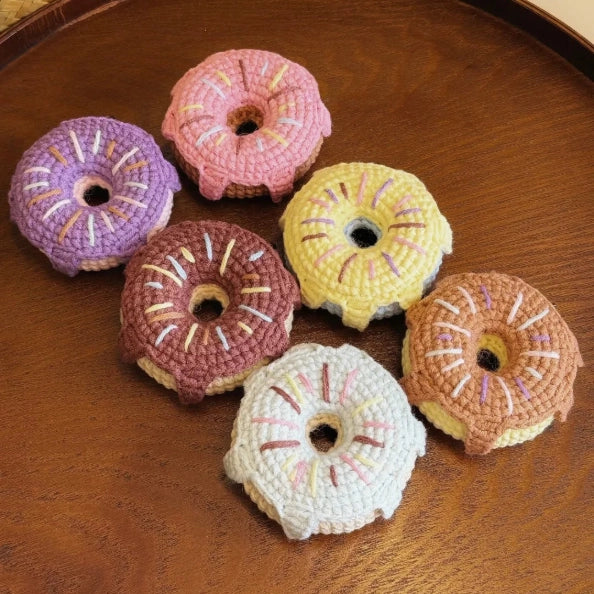Crochet Kit - Hand-Crocheted Yarn Craft Kit for Donut Ornament