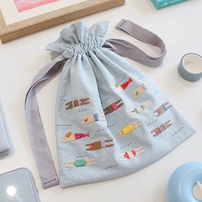 DlY Embroidery -Storage Pouch
