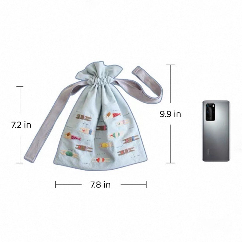 DlY Embroidery -Storage Pouch