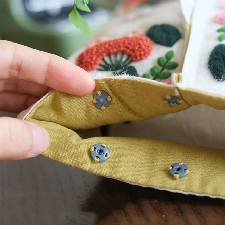 DlY Embroidery -Floral Tissue Box Cover