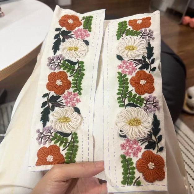 DlY Embroidery -Floral Tissue Box Cover