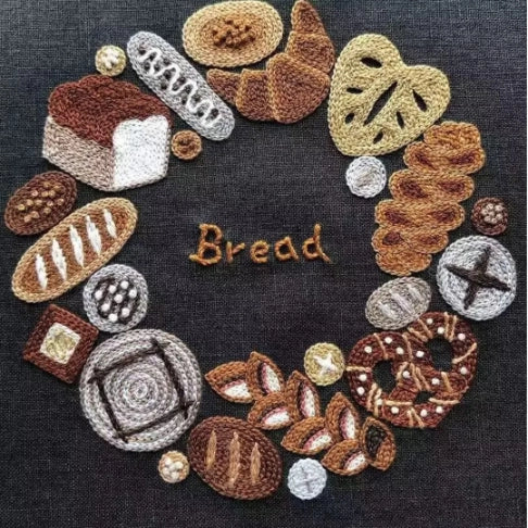 DlY Embroidery -Bread Set