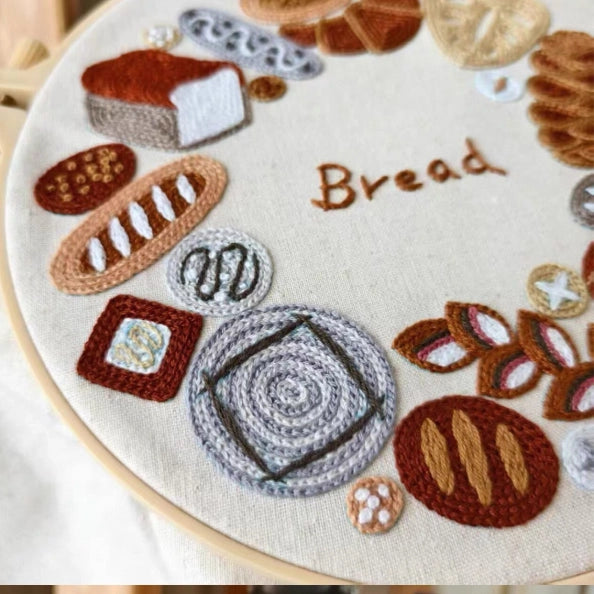 DlY Embroidery -Bread Set