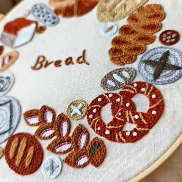 DlY Embroidery -Bread Set