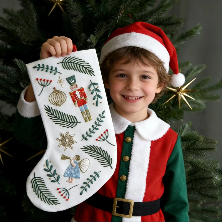 DlY Embroidery -Decorative Christmas Stocking
