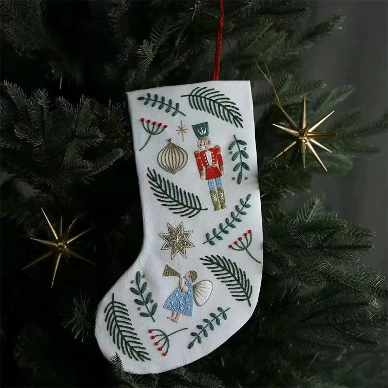 DlY Embroidery -Decorative Christmas Stocking
