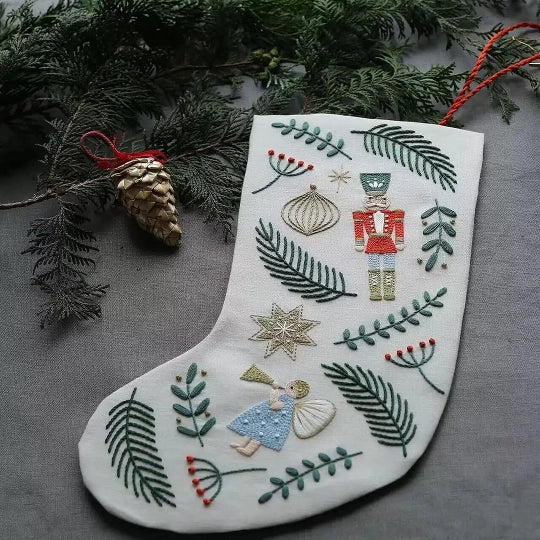 DlY Embroidery -Decorative Christmas Stocking