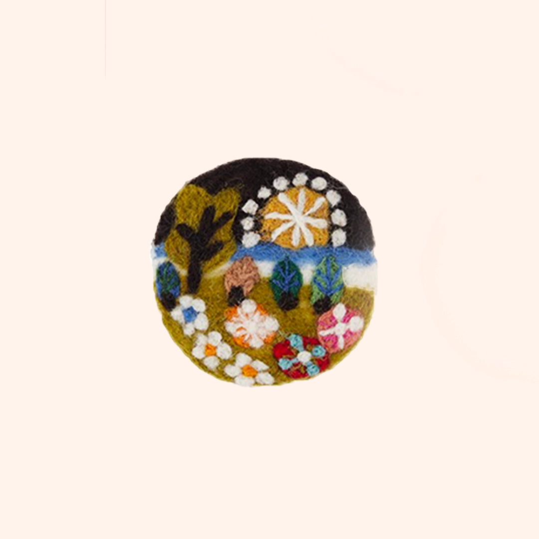 Artisan-Made - Wool Felted Landscape Coaster