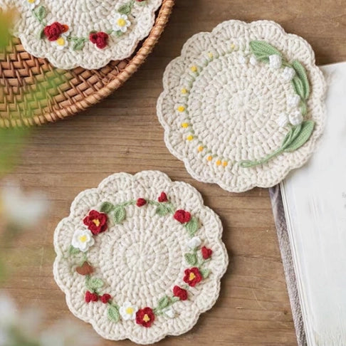 Crochet Kit - Flower Coaster