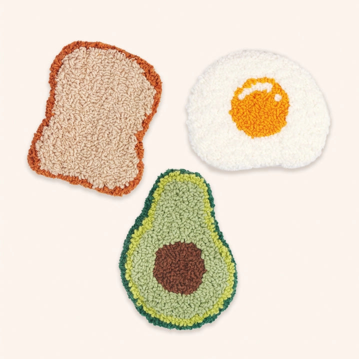 Bundle - Food Series Coaster Crochet Kit Set of 3