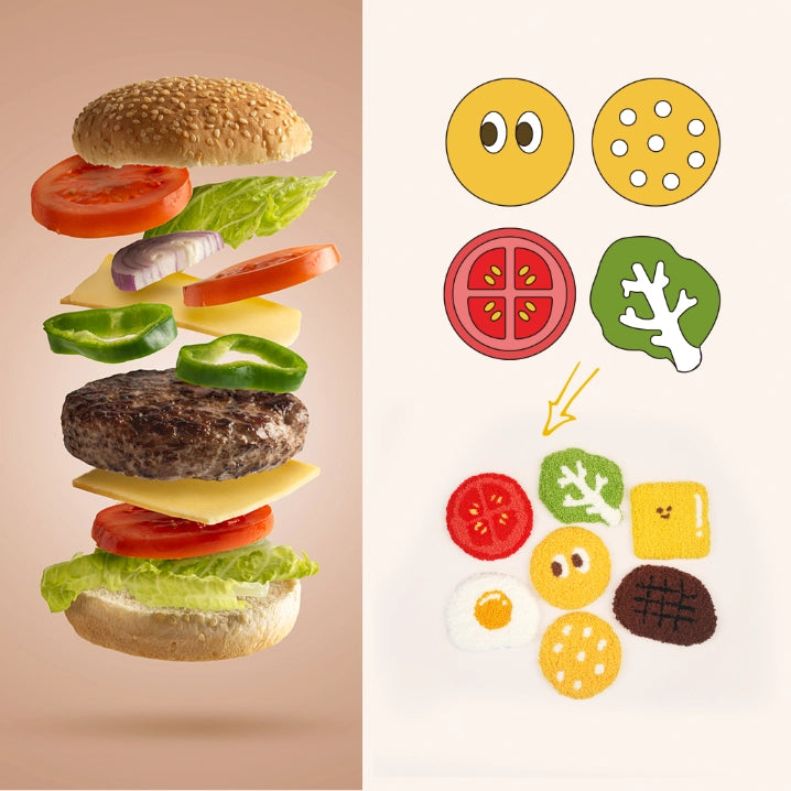 Artisan-Made - Burger and Toast Coaster