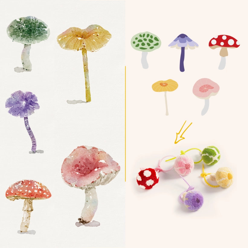 Artisan-Made - Green Mushroom Keychain