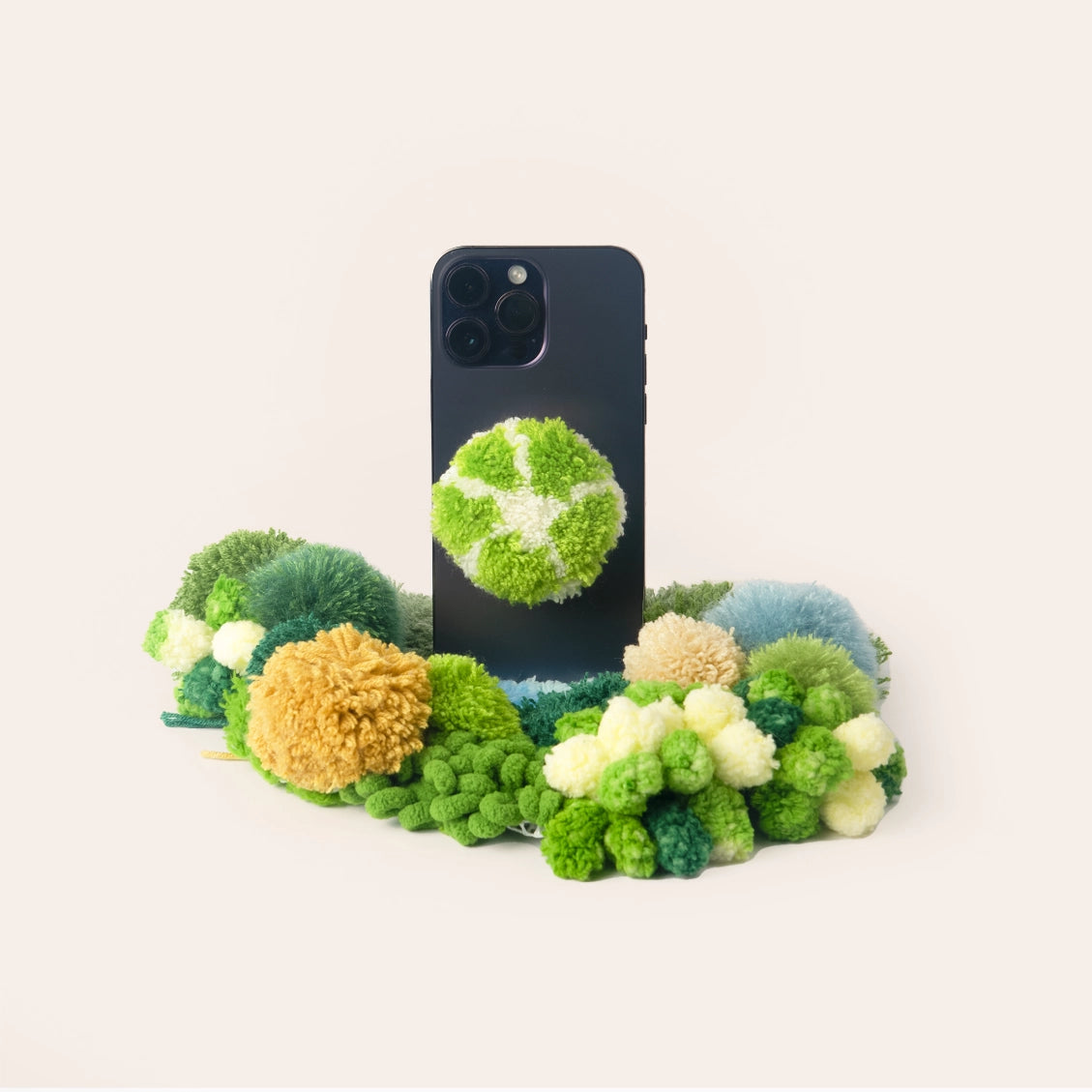 Artisan-Made - Green Mushroom Phone Stand