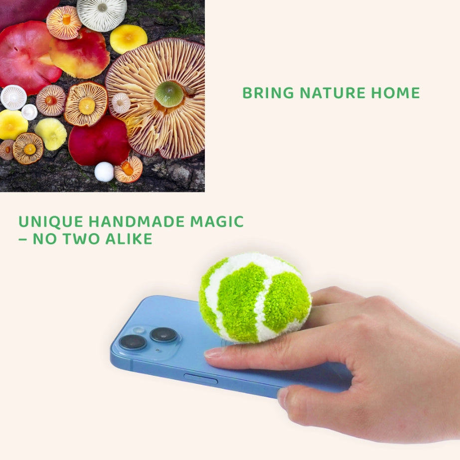 Artisan-Made - Green Mushroom Phone Stand