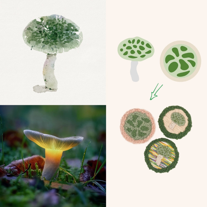 Artisan-Made - Green Mushroom Coaster