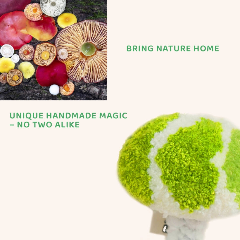 Artisan-Made - Green Mushroom Magnetic Sticker