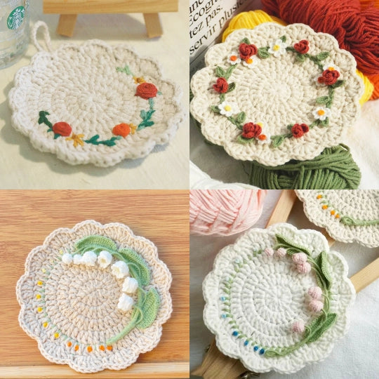 Crochet Kit - Flower Coaster