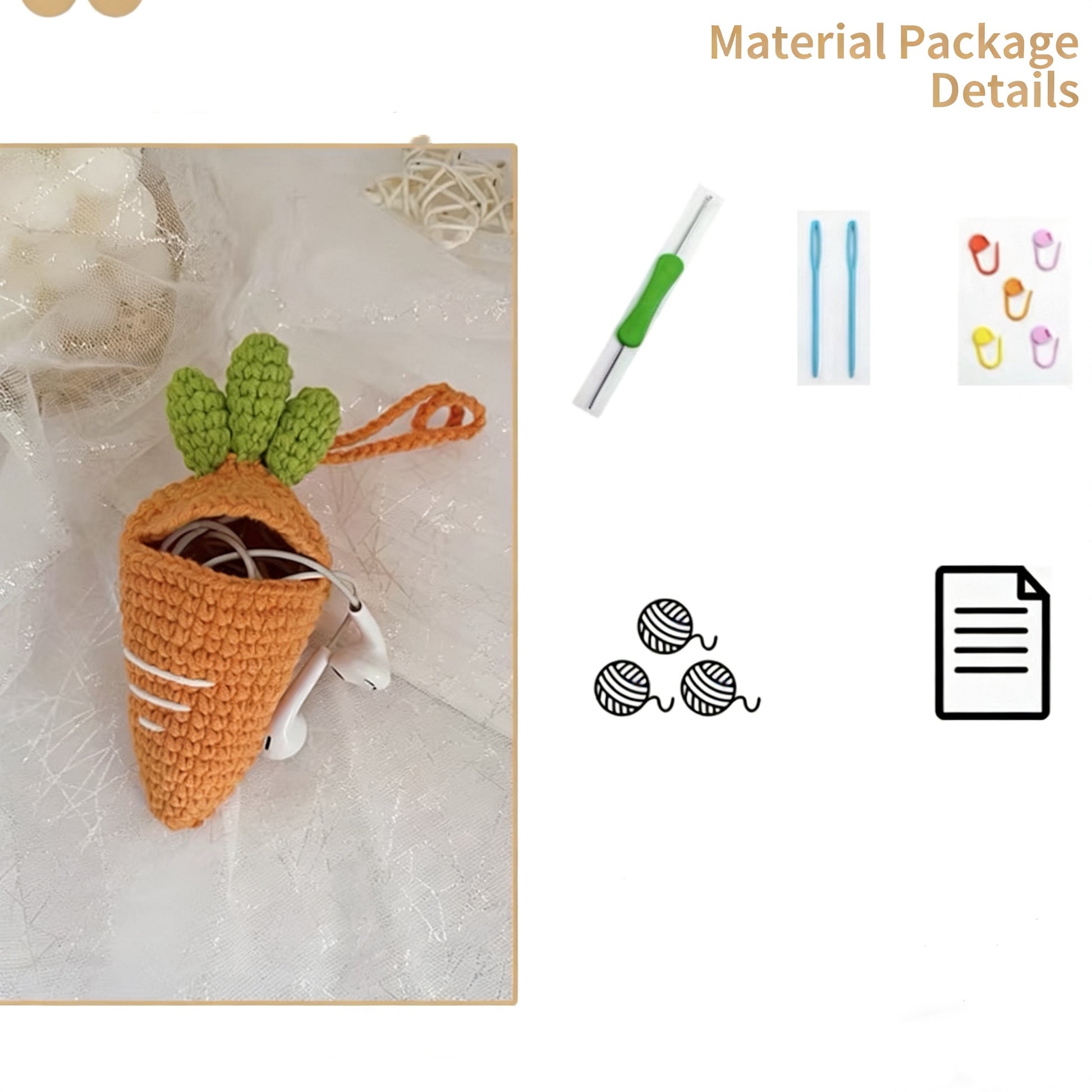 Cute Easter Carrot Storage Bag