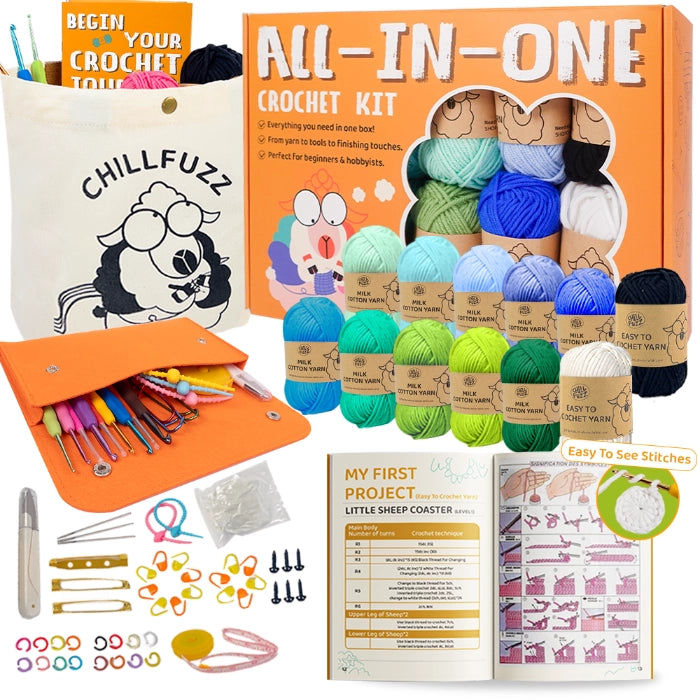 Bundle - Beginner Crochet Kit - 85-Piece Complete Crochet Set