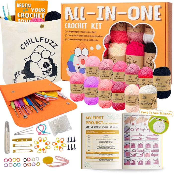 Bundle - Beginner Crochet Kit - 85-Piece Complete Crochet Set