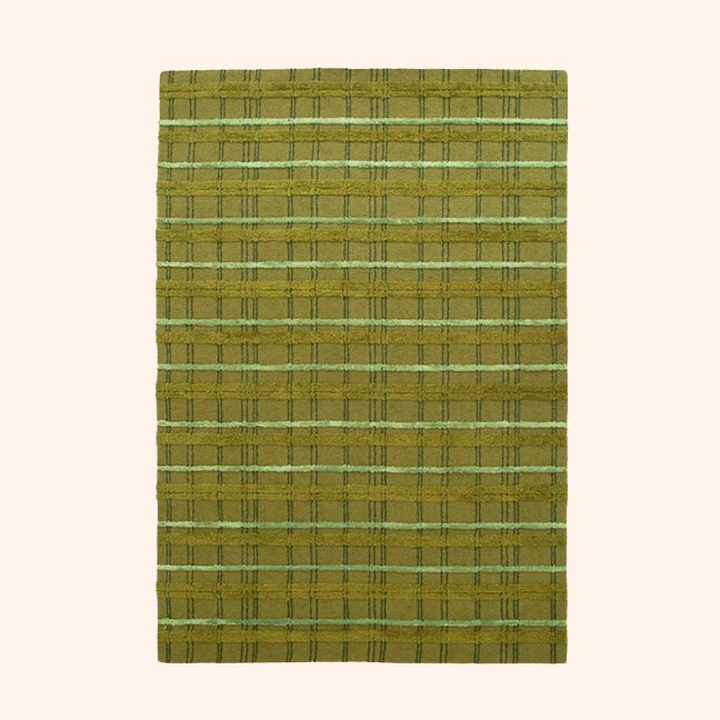 Artisan-Made - Minimalist Bamboo Green Rug