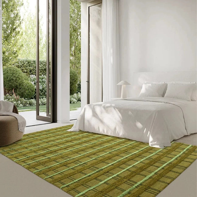 Artisan-Made - Minimalist Bamboo Green Rug