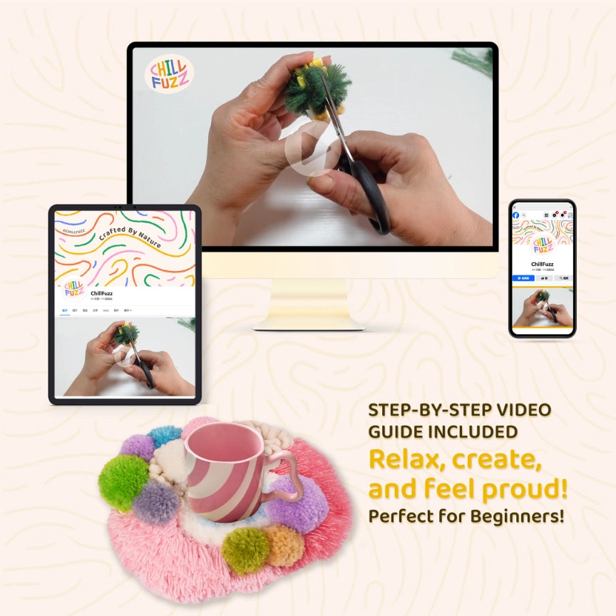 Beginner - Level Latch Hook Kit - Origin Coaster